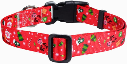 Dog Collar with Bohemia Floral Tribal Geometric Patterns - Soft Ethnic Style Collar Adjustable for Small Medium Large Dogs